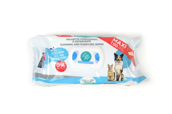 100 buc Servetele Umede Clorhexidina / pentru Animale de Companie